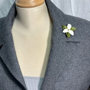 Vintage leather brooch